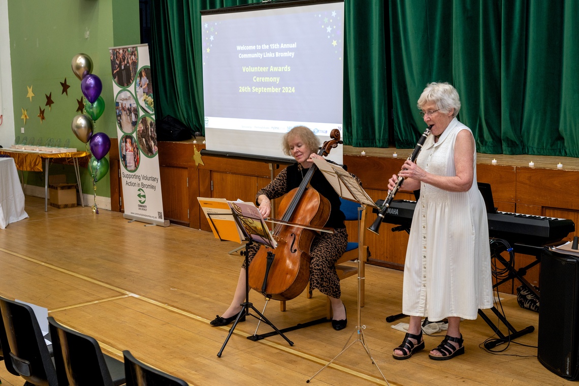 Margaret and Julia play