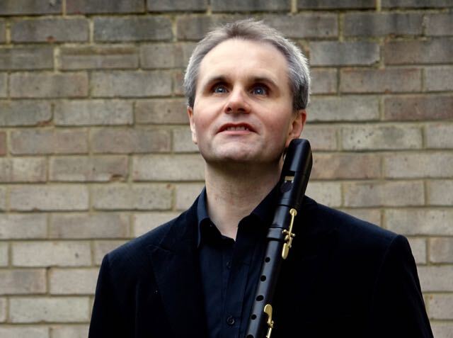 James with one of his many recorders