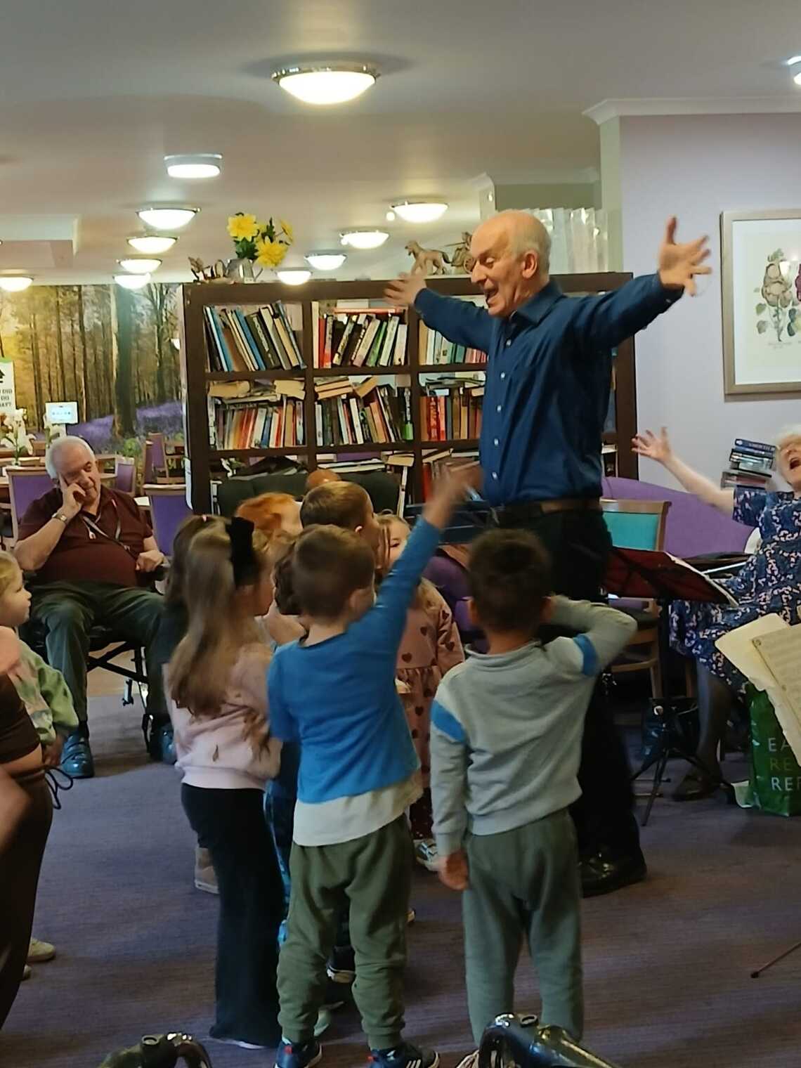 Sebastian shows the bear