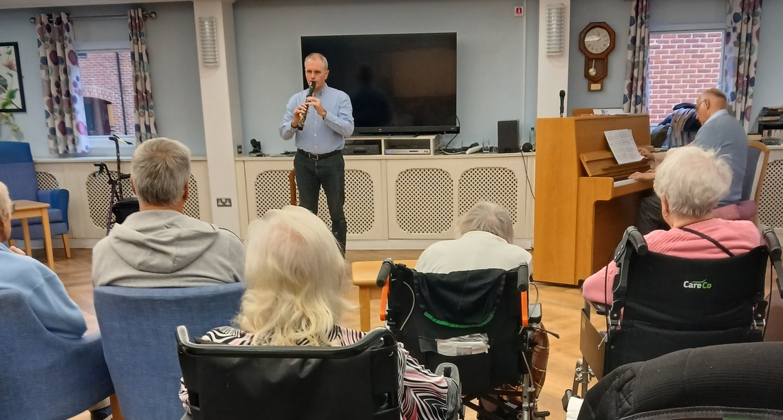 James and Trevor perform at Whitgift House