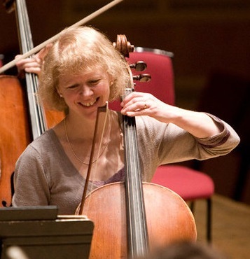 Julia playing her &#39;cello in the LMP
